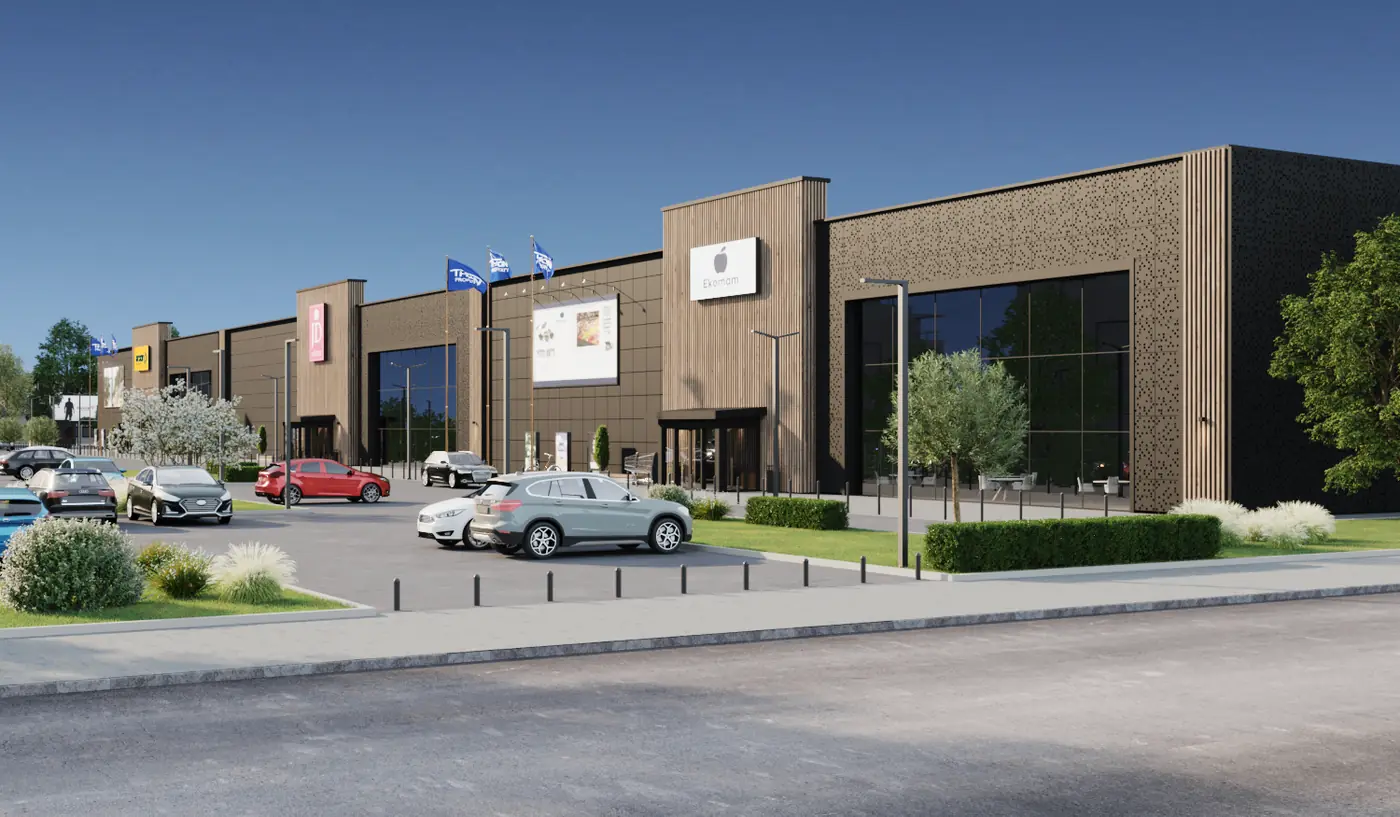 3D-visualisering av ett handelsområde