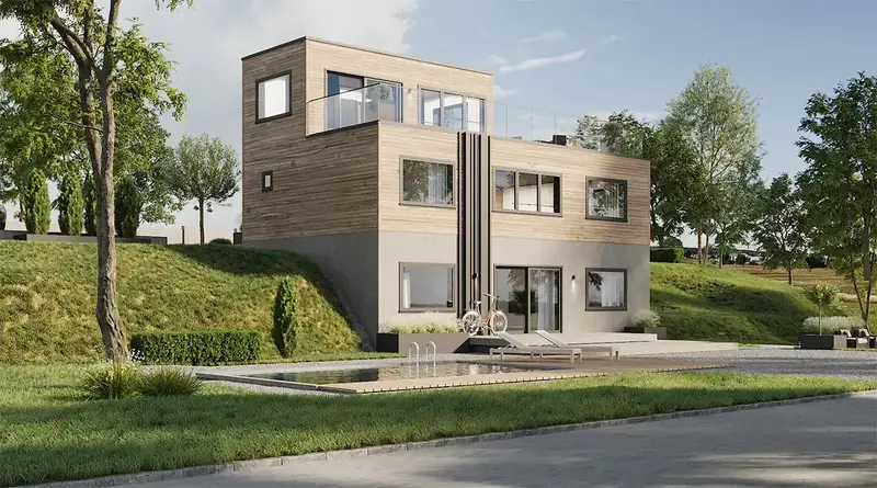 Suterränghus Bona 180, exteriör, bild 4