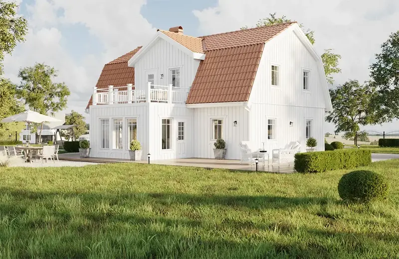 Tvåplanshus Glottra 154, exteriör, bild 3