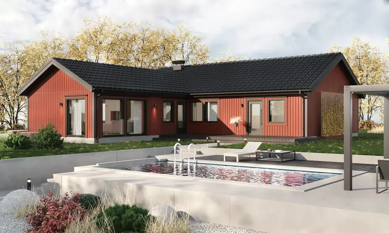 Enplanshus Laxå 150, exteriör, bild 2