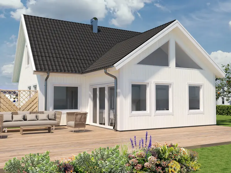 1½-planshus Mora 124, exteriör, bild 2